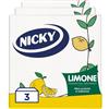 Nicky Limone Tovaglioli Decorati, Confezione da 35 tovaglioli a 2 veli, Grande Morbidezza, Pratici e Resistenti, Apertura facilitata, Carta 100% certificata FSC