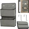 zorvixal 2 Scomparti Ripiani Pensili con 2 Ganci, 50x20.5cm Scaffale da Appendere, Organizer da Appendere Alla Porta o Alla Parete in Tessuto, per Porta Bagno Asilo Nido Soggiorno Camera da Letto