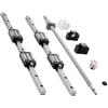 VEVOR VEOVR Kit Guida Lineare HGR20, 2 Guide Lineari da 600 mm 1 Vite a Sfere, 4 Blocchi Scorrevoli con Supporto Terminale BF12/BK12, Giunto e Alloggiamento Dado, Binario Lineare per Torni CNC
