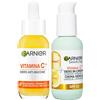 Garnier Siero Viso Anti-Macchie Vitamina C+ con Niacinamide Acido Salicilico Melasyl Antiossidante 30ml + Siero Viso in Crema Illuminante Anti-Macchie SPF 25 da 50ml - 2 Prodotti