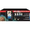 Sheba Selezione in Salsa con Salmone, Pesce Bianco, Tonno, Merluzzo per Gatti da 40x85 gr