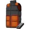 DR.PREPARE Gilet Riscaldato con Batteria 7,4 V 16000 mAh Giacca Riscaldata per Uomo e Donna 3 Livelli di Calore 10 Zone di Riscaldamento per Sci Pesca Escursionismo Campeggio Taglia L