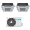 HISENSE CONDIZIONATORE CASSETTA A 4 VIE DUAL SPLIT INVERTER GAS R32 12000+12000 BTU 3AMW72U4RJC A++