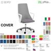 SEIPO COVER CV0014 Poltrona direzionale schienale rete braccioli fissi oscilante K Version BIANCA Seipo Tessuto V CLASS 1IM