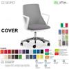 SEIPO COVER CV0016 Poltrona direzionale schienale BASSO rete braccioli fissi oscilante K Version BIANCA Seipo ECOPELLE D2 CLASS 1IM