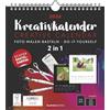 Alpha Edition - Calendario creativo M 2 in 1 nero e bianco 2026 - Calendario artigianale M (21 × 22 cm) con design fronte/retro e spazio per foto, ideale per dipingere e fai da te, con frontespizio