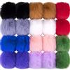 BQTQ 20 Pezzi Pompon in Finte Pelliccia Pom Pom Palla Pompon Ball per Portachiavi Cappelli Borse, 10 Colori