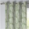 Fusion - Matteo - Coppia di tende con occhielli, 100% cotone, 229 x 183 cm, colore: Verde