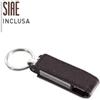 Chiavette USB 3.0 in metallo e pelle con anello da 8 a 64GB personalizzate o neutre