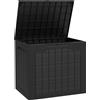 Outsunny Baule da Giardino con Maniglie, Contenitore Porta Attrezzi Impermeabile, 56x41x50 cm, Nero