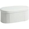 HOMCOM Pouf Contenitore Pieghevole con Vano da 72L e Rivestimento in Velluto, 76x38x35 cm, Crema | Aosom Italy