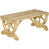 Outsunny Panchina da Giardino 2 Posti a Doghe con Gambe a Ruota di Carro, in Legno, 98x50x39.5 cm, color Legno | Aosom Italy