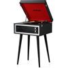 Retrospiler Giradischi a 3 Velocità, Giradischi Bluetooth con Altoparlanti Integrati e Gambe staccabili, Riproduzione USB e Registratore USB in Vinile (Nero)