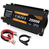 Yinleader inverter 12v 220v Onda sinusoidale modificata Convertitore 900W 2000W trasformatore di tensione LCD USB - Nero