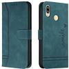 Bravoday Cover per Huawei Y6 2019 / Y6 Prime 2019 / Y6 PRO 2019, Flip Custodia in Pelle PU Portafoglio Custodia per Huawei Y6 2019, con Slot per Schede, Verde