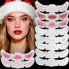 SHOFUL 12 adesivi olografici a forma di lentiggini, con fiocchi di neve, impermeabili, scintillanti per il trucco invernale, compleanno, festa di Natale