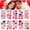 SHOFUL 10 fogli di Halloween labbra stampa tatuaggio per adulti, uomini, donne, ragazze, bambini, Halloween Party Make up