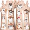 SHOFUL 10 grandi fiocchi di Halloween tatuaggi temporanei per bambini, Halloween Festival tatuaggio adesivi fantasma decorazione braccio Halloween festa decorazione e regalini