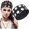 SHOFUL 1 fascia per capelli da donna con fascia cava elastica Y2k ragazza punk grunge larga fascia elastica fascia per capelli stretch casual accessorio per capelli