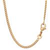 NKlaus Catena a maglia spessa, maglia bizantina, 2 mm, placcata oro 18 K, oro giallo 750