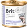 Brit Care Veterinary Diet Brit Veterinary Diet Gastrointestinal Salmone e Piselli Umido per Gatti - 200 g, Singola