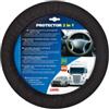 Protector 2 in 1, coprivolante elasticizzato in poliestere - nero 33146
