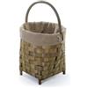 Cesta portalegna con manici e piedini diametro 45 cm, altezza 45-55 cm