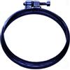 Fascetta di bloccaggio per canna fumaria in acciaio inox nero, diametro 80 mm
