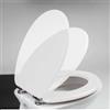 Copriwater con chiusura a pressione soft close bianco in mdf
