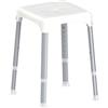 K Design Sgabello da doccia regolabile, quadrato