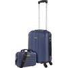 ITACA Set valigie, Offerte Valigia Grande Rigida, Valigia Media Rigida e Bagaglio a Mano Set di Valigie Havel, Blu Cowboy, 55 cm + 35 cm