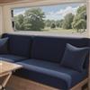 WMLBK Coprisedili elastici per roulotte e camper, impermeabili, antiscivolo, per roulotte, con elastico per divano e schienale (grigio scuro, lunghezza 45-65 cm, larghezza 45-65 cm)
