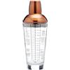 Bar Craft BarCraft Shaker per Cocktail in Vetro 650 ml, Shaker Caffe freddo, Boston Copper
