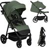 LIONELO Passeggino Leggero e Compatto IVA per Bambini da 6 mesi a 4 anni /22kg Ruote girevoli a 360°, Sospensione, Schienale Maniglione e Poggiapiedi regolabili Capottina XXL UPF50+ Tessuto premium