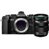 OM SYSTEM Fotocamera OM-5 con sistema Micro Quattro Terzi, incl obiettivo M Zuiko Digital ED 12-40mm PRO II, sensore Live MOS da 20MP, stabilizzazione dell'immagine a 5 assi migliorata, nero/nero