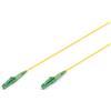 DIGITUS DK-2933-03-APC-SX - Cavo in fibra ottica OS2-3 m - LC(APC) a LC(APC) - FO simplex - FTTH, FTTB e FTTx - Cavo LAN in FO monomodale SM - Tipo di fibra: 9/125 µ - Giallo