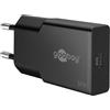 goobay Caricatore USB C GaN da 30 W, super sottile, con Power Delivery, compatto e piatto, per MacBook Air, iPhone 15, Samsung Galaxy S24, iPad Pro, Pixel - nero - 75735