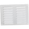 EUROPLAST 260x190mm Griglia di Ventilazione con Zanzariera - Griglie D'Aerazione in Metallo - Acciaio, Bianca