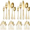XIAOYU Set di posate natalizie da 30 pezzi composto da 12 forchette, 12 cucchiai, 6 coltelli Set di posate in acciaio inossidabile, set di posate con motivo albero di Natale decorativo unico