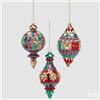 EDG Enzo De Gasperi Addobbo di Natale Palla Trottola Fuso Geometrie Ass. H 16 Cm Multicolor 1 Pz