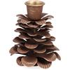 Bizzotto Portacandela di Natale Harriet 1 Posto a Forma di Pigna H 8,5 Cm D 7 Cm Metallo Marrone