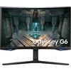Samsung Monitor 27 cali LS27BG650EUXEN VA 2560x1440 16:9 2xHDMI/1xDP/LAN(RJ45)/2xUSB3.0 1ms(GTG) WiFi/BT gÅ‚oÅ›niki zakrzywiony HAS+PIV 240Hz SMART Gaming 2Yd2d, Nero