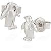 NKlaus coppia di orecchini a perno piccoli pinguini in argento 925 antiriflesso 9x6mm motivo orecchini 9868