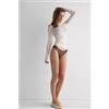 Intimissimi Brasiliana Con Pizzo Floreale Marrone