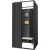 CLXRZM Camerino Negozio di Abbigliamento, Mobile Quadrato Spogliatoio Portatile, Pavimento Tenda Scorrevole per La Privacy Ufficio, Negozio E Centro Commerciale, Nero