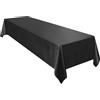 SPORTARC Bella tovaglia in raso nero protegge e valorizza il per tuo matrimonio per banchetto, 145 x 260 cm (nero)