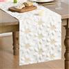 Artoid Mode Morbido peluche velluto finta pelliccia bianco crema girasole primavera runner da tavolo estate cucina tavolo vacanza decorazione festa 33 x 153 cm