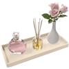 BLESWIN Vassoio da bagno 30x12.5cm, dispenser sapone rettangolare, portaoggetti per lavello cucina in silicone, antiscivolo e facile da pulire, adatto per profumi, candele, gioielli, sapone.(Beige)