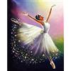Reofrey DIY Ballerini di danza classica Diamond Painting Kit Trapano Completo Drill, Bellezza 5D Pittura Diamantes Diamante Kit Disegno, Strass Ricamo a Punto Croce Craft Arts for Home Decor 30x40cm