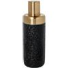 DRW Shaker da 550 ml in acciaio inox oro opaco copertura nera 7,5 x 7,5 x 23 cm
